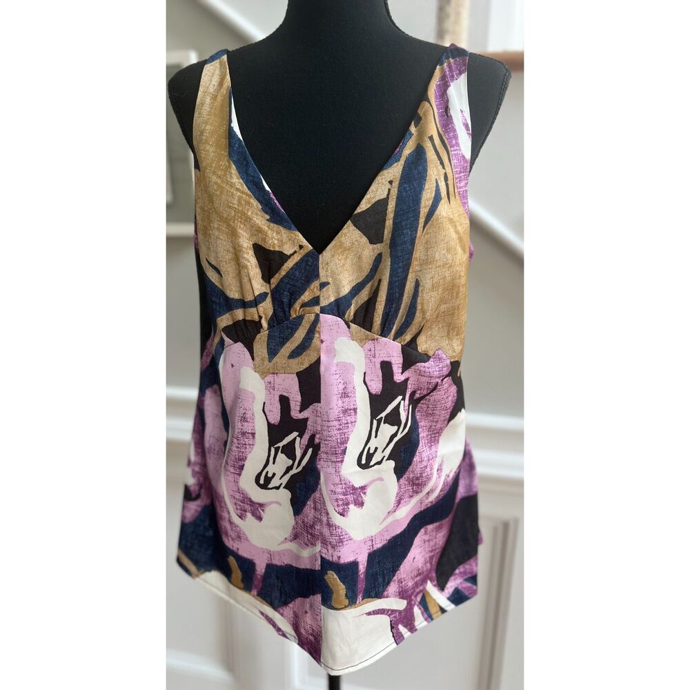 Banana Republic multi-color tank blouse size M - Picture 3 of 7